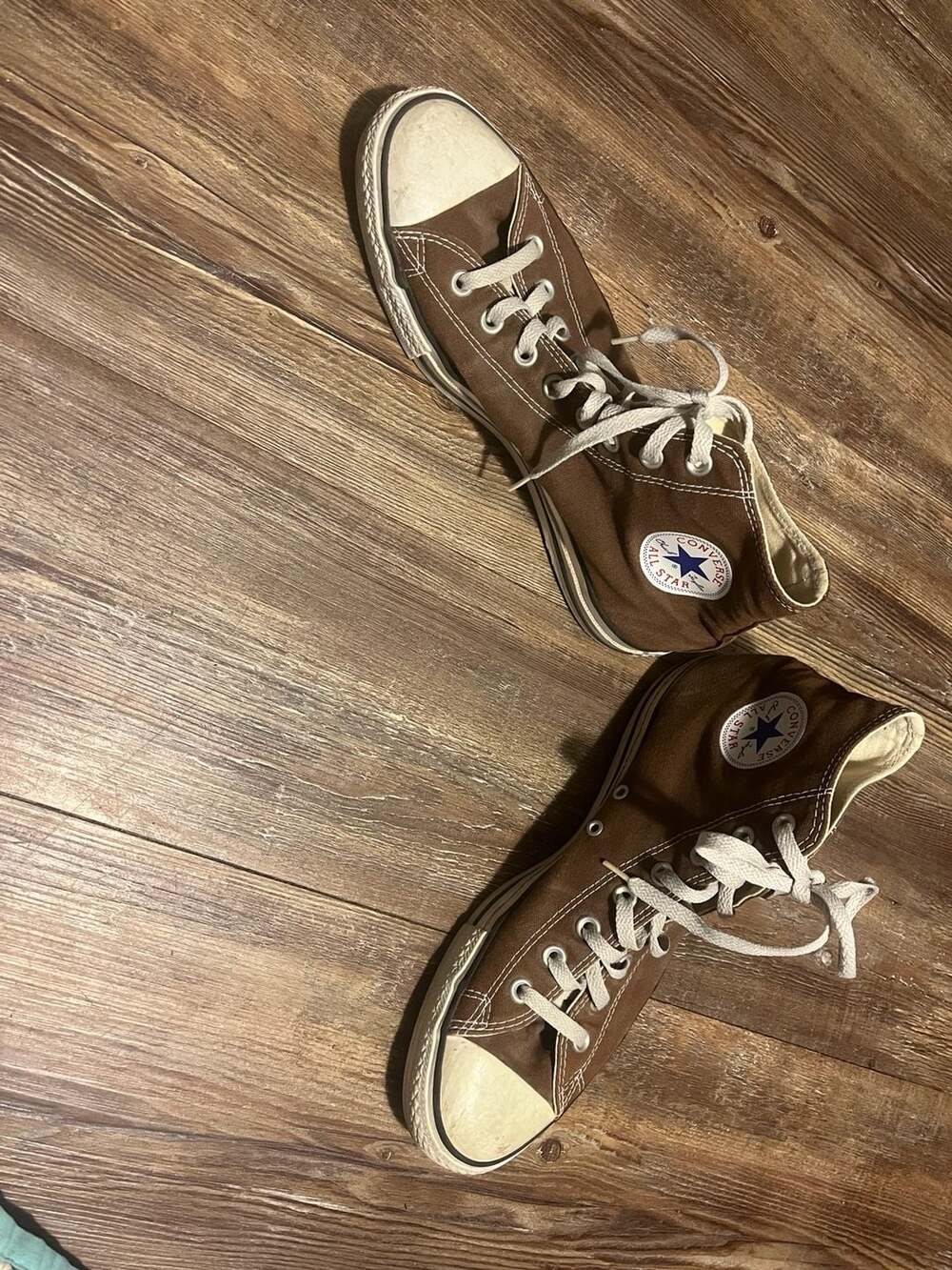 Converse Chuck Taylor All Star High Top Size 10 Brown Canvas Sneakers - Picture 3 of 8